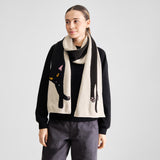 DEDICATED Rossberga long cat scarf vanilla white unisex