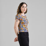 DEDICATED Ven sunflower rib top haze purple women