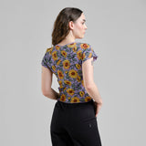 DEDICATED Ven sunflower rib top haze purple women