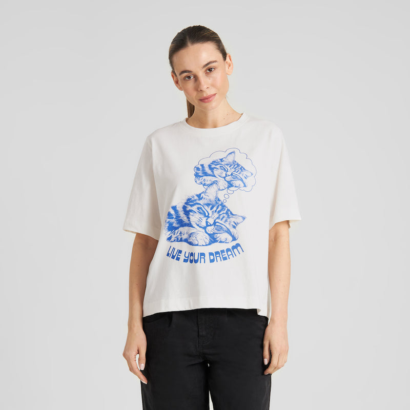 DEDICATED Vadstena live your dream t-shirt off white women