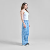 DEDICATED Vara denim pepita cats workwear pants light blue women