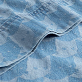 DEDICATED Vara denim pepita cats workwear pants light blue women