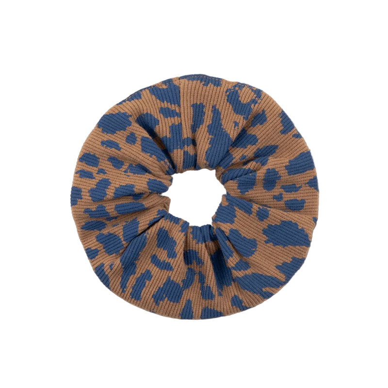 DEDICATED Rib scrunchie leopard light brown women