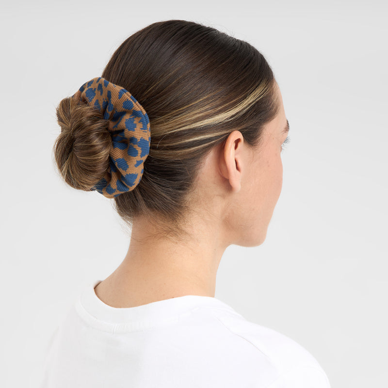 DEDICATED Rib scrunchie leopard light brown women