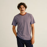 DEDICATED Stockholm stripes t-shirt brown blue men