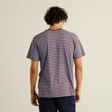 DEDICATED Stockholm stripes t-shirt brown blue men