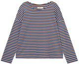 DEDICATED Humledal stripes top brown blue women