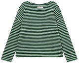DEDICATED Humledal stripes top dark green granite green women