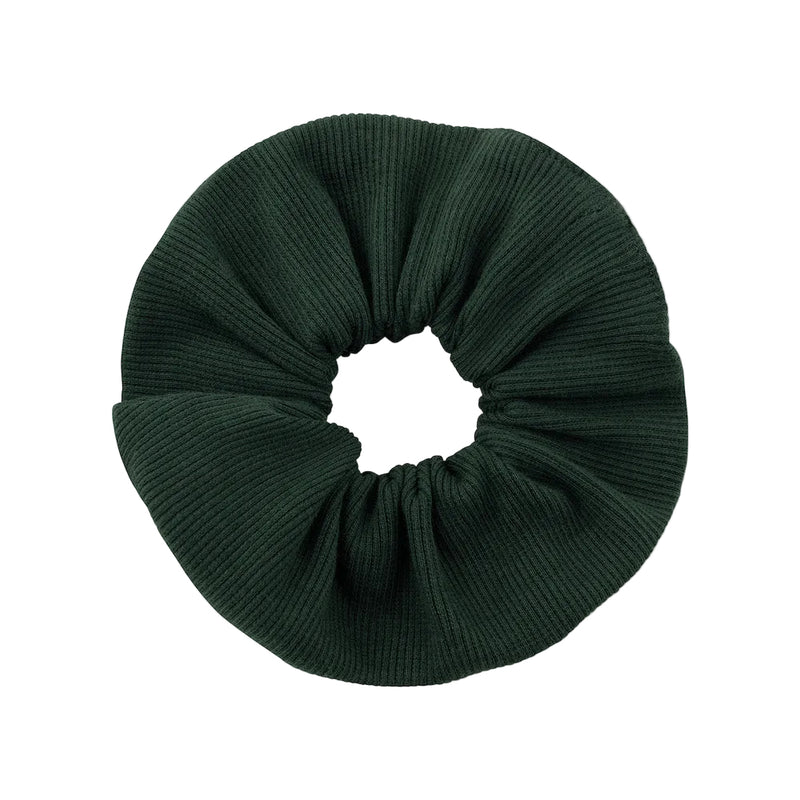 DEDICATED Rib scrunchie dark green women