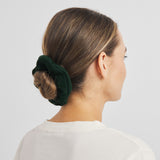 DEDICATED Rib scrunchie dark green women