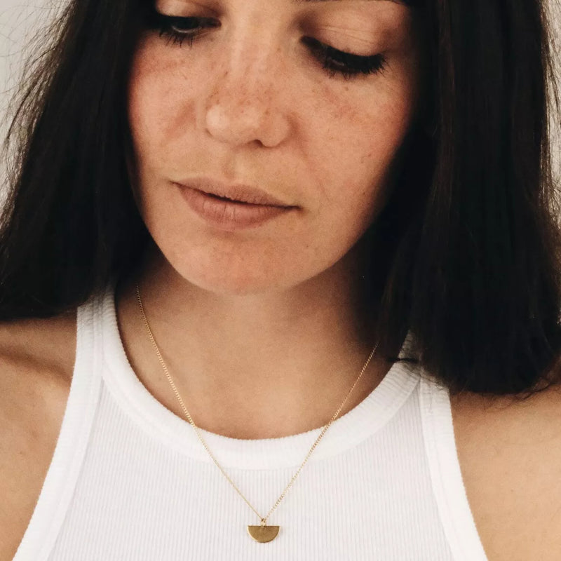 BRASSCAKE Half circle necklace