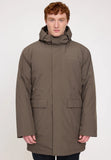 MAZINE Padded parka olive brown men