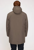 MAZINE Padded parka olive brown men