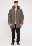 MAZINE Padded parka olive brown men