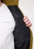 MAZINE Padded sherpa vest dried olive black men