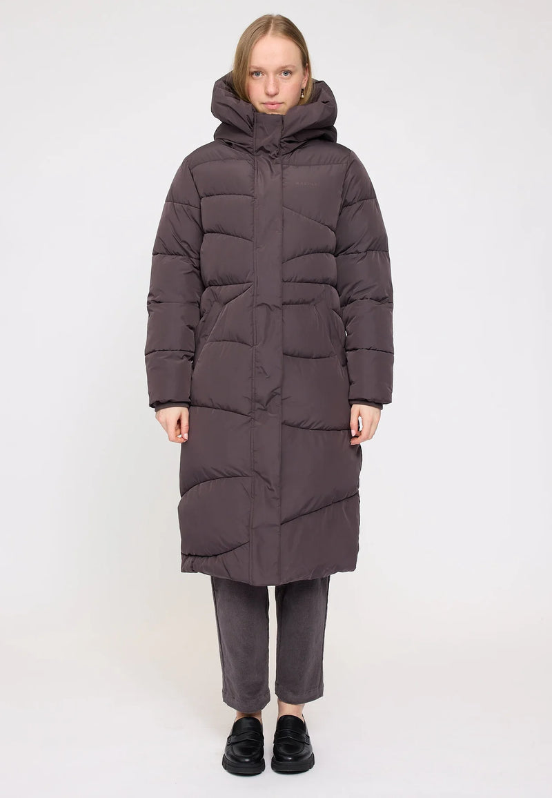 MAZINE Waves quilt puffer coat eggplant women