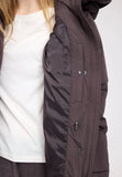 MAZINE Waves quilt puffer coat eggplant women
