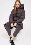 MAZINE Waves quilt puffer coat eggplant women