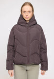 MAZINE Waves quilt short puffer jacket eggplant women
