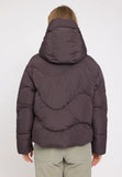 MAZINE Waves quilt short puffer jacket eggplant women
