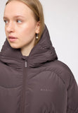 MAZINE Waves quilt short puffer jacket eggplant women