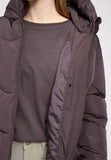 MAZINE Waves quilt short puffer jacket eggplant women