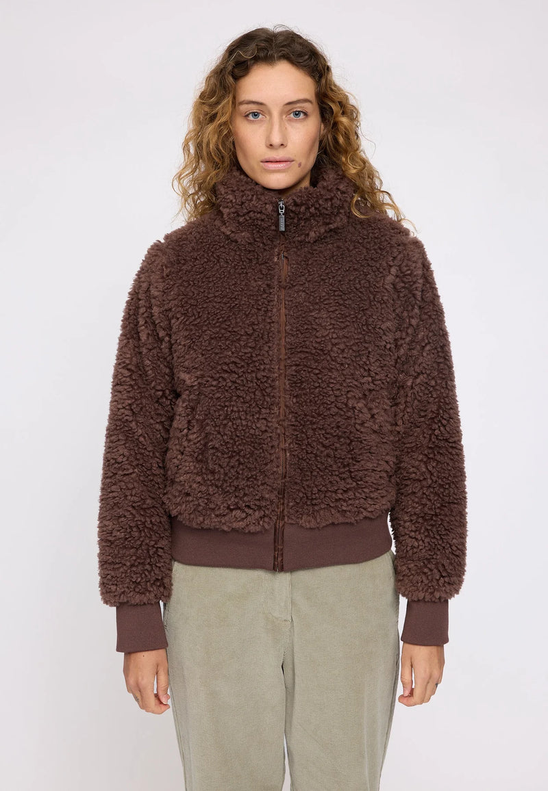 MAZINE Faux fur jacket chestnut women