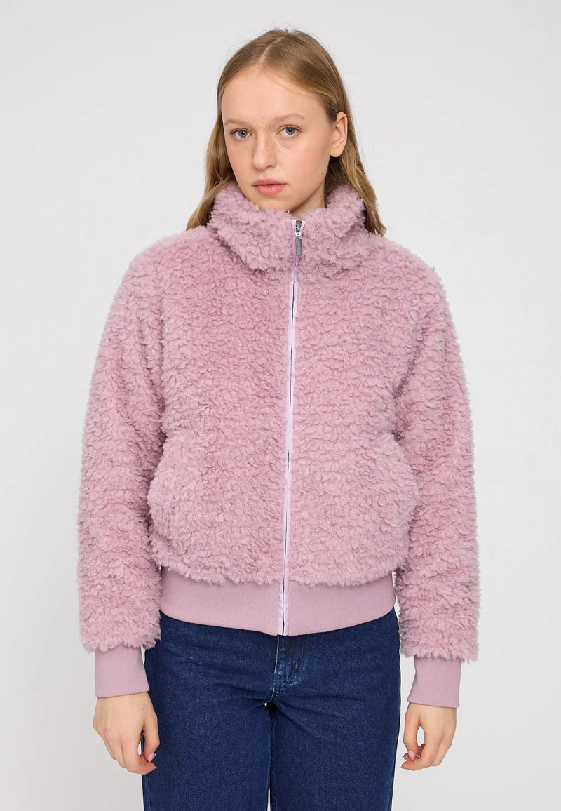 MAZINE Faux fur jacket pale mauve women