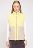 MAZINE Fabric blocking vest fennel green natural women