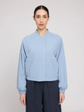 MAZINE Short cotton bomber jacket light blue women