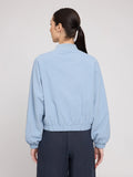 MAZINE Short cotton bomber jacket light blue women