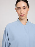 MAZINE Short cotton bomber jacket light blue women