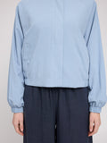 MAZINE Short cotton bomber jacket light blue women