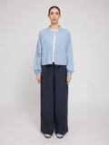 MAZINE Short cotton bomber jacket light blue women