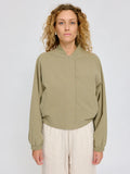 MAZINE Short cotton bomber jacket sea green women