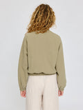 MAZINE Short cotton bomber jacket sea green women