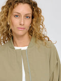 MAZINE Short cotton bomber jacket sea green women