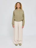 MAZINE Short cotton bomber jacket sea green women