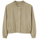 MAZINE Short cotton bomber jacket sea green women