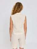 MAZINE Sleeveless linen shirt moon women