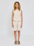 MAZINE Sleeveless linen shirt moon women