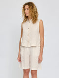 MAZINE Sleeveless linen shirt moon women