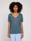 MAZINE V-neck t-shirt steel blue women