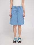 MAZINE Bermuda denim shorts light blue wash women