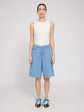 MAZINE Bermuda denim shorts light blue wash women