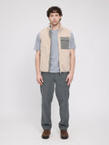 MAZINE Padded sherpa vest natural light bottle men