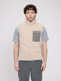MAZINE Padded sherpa vest natural light bottle men