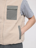 MAZINE Padded sherpa vest natural light bottle men