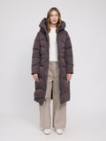 MAZINE Waves quilt puffer coat eggplant women