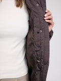 MAZINE Waves quilt puffer coat eggplant women